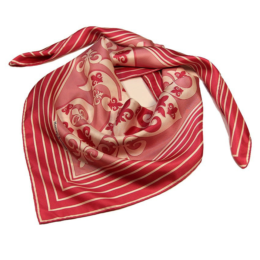 Silk Scarf – Lilium – Pink, 100x100 cm