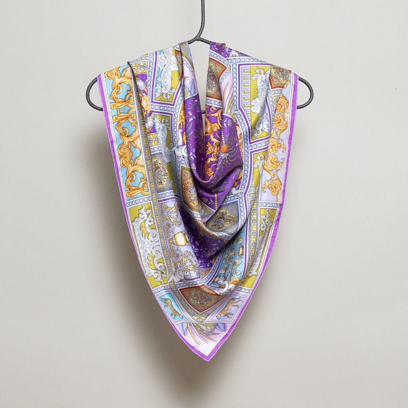 Silk Scarf – Uffizi – Fuchsia, 100x100 cm