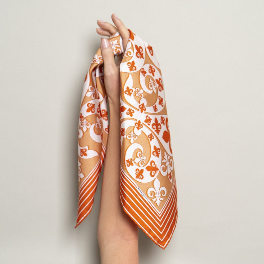 Bandana 100% Silk - Lilium - Orange