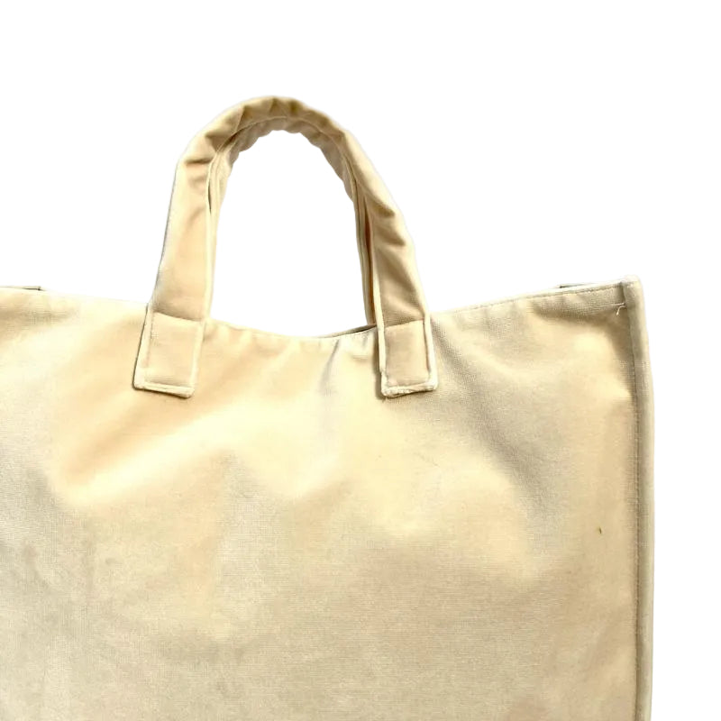 Shopper Velvet, modello Simo - Beige chiaro