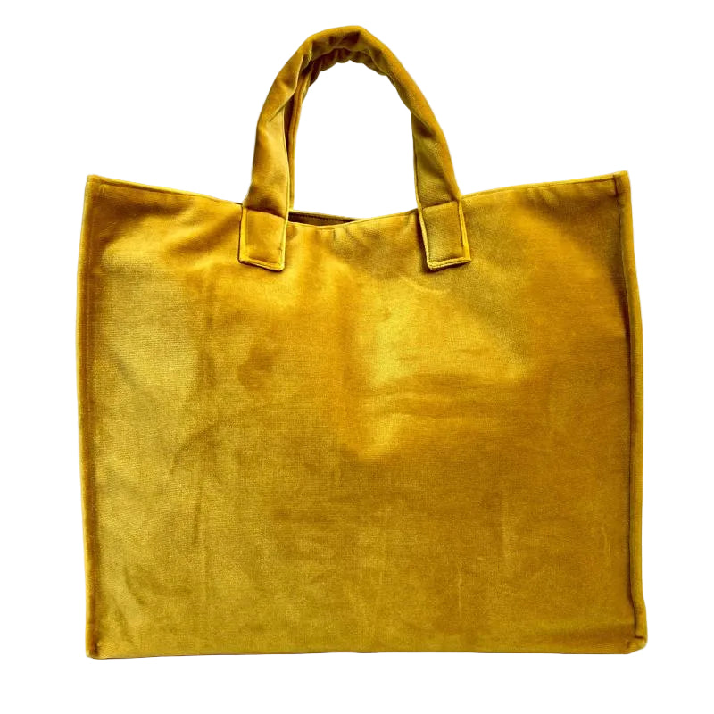 Shopper Velvet, modello Simo - Giallo