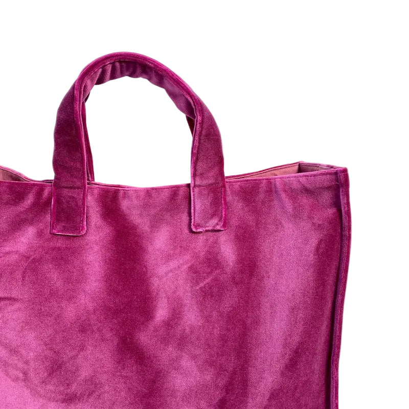 Shopper Velvet, modello Simo - Rosa