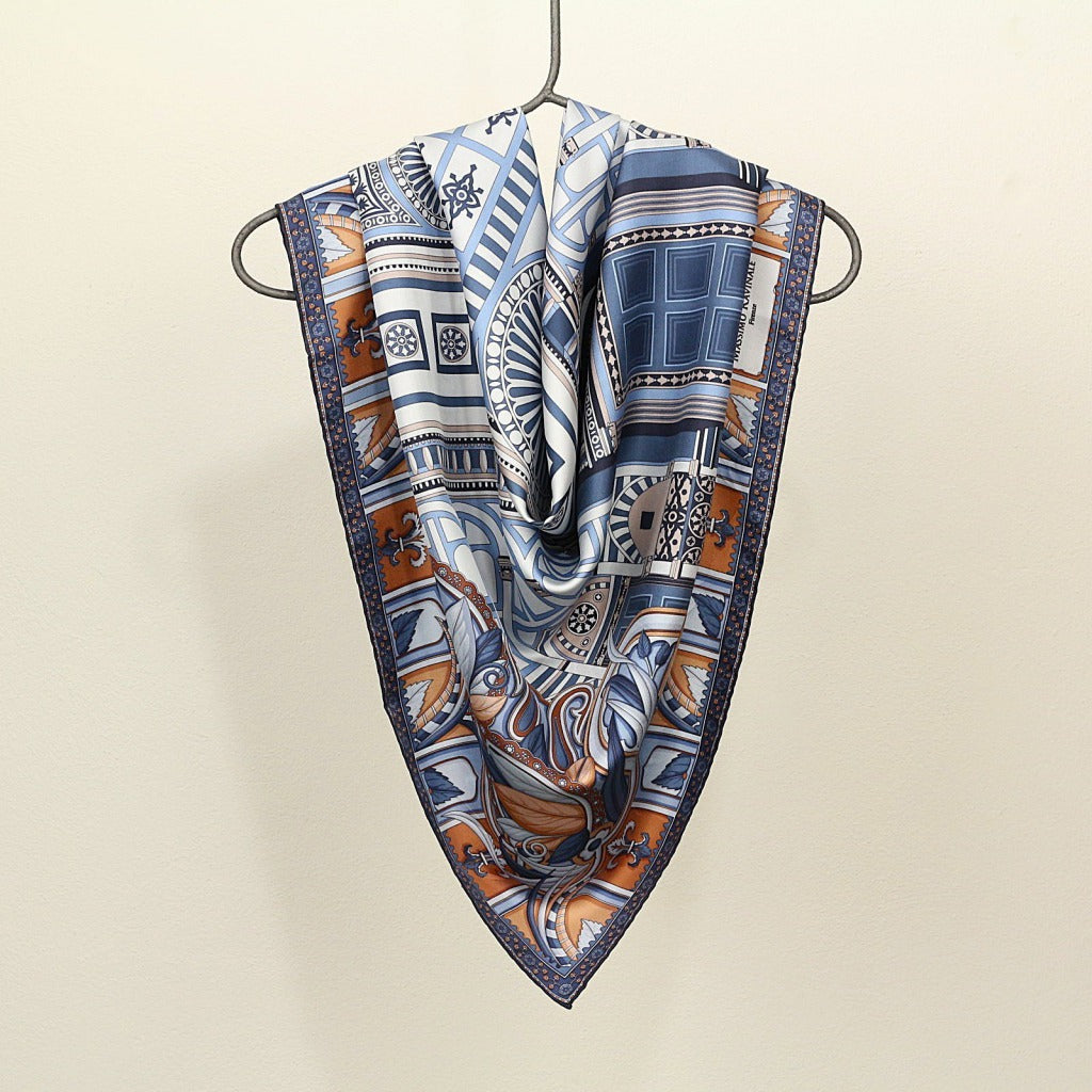 Silk Scarf – Santa Maria Novella – Air Force, 100x100 cm