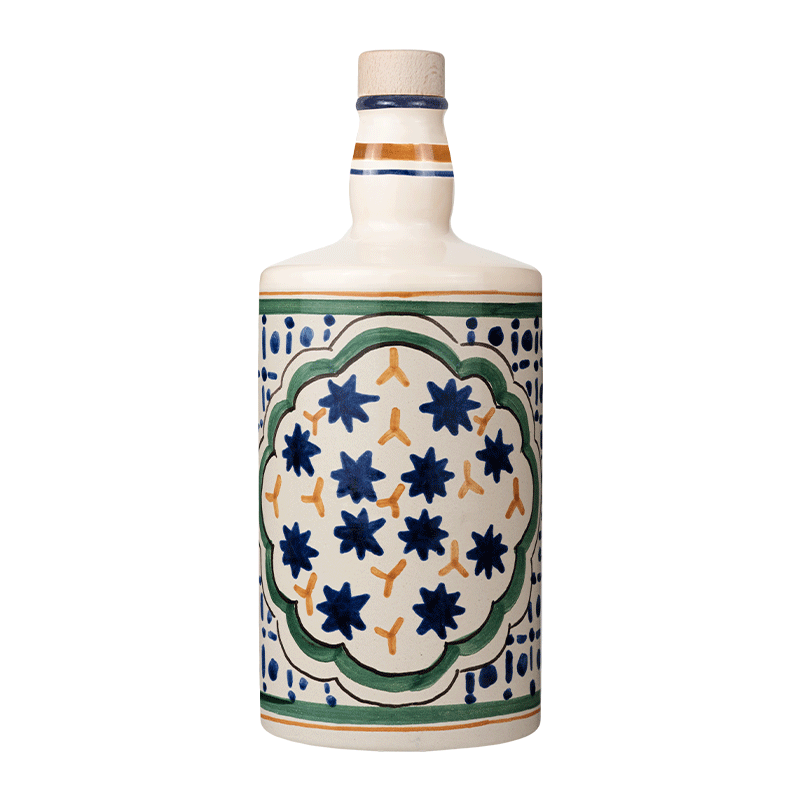 Olive Oil – Barocco Bottle Blue Stars, 500ml