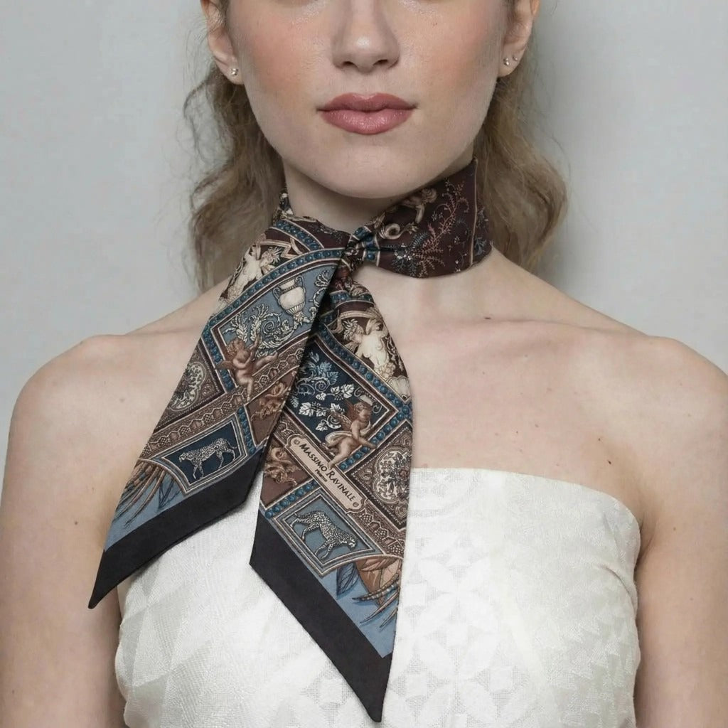 Lavalliere 100% Silk - Uffizi - Brown