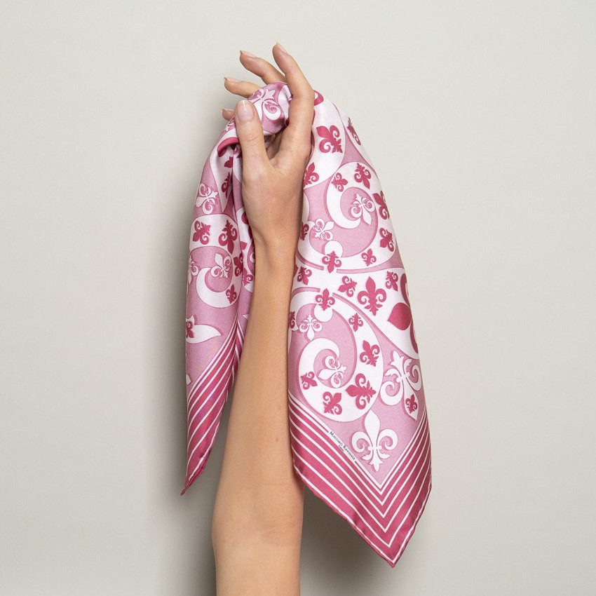Bandana 100% Silk - Lilium - Pink