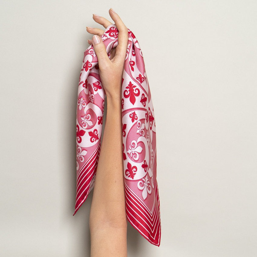 Bandana 100% Silk - Lilium - Red
