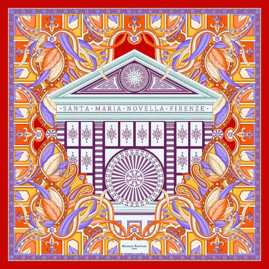 Bandana 100% Silk - Santa Maria Novella - Red
