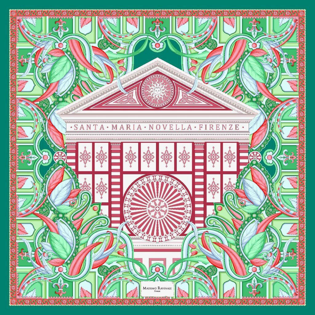 Bandana 100% Silk - Santa Maria Novella - Green