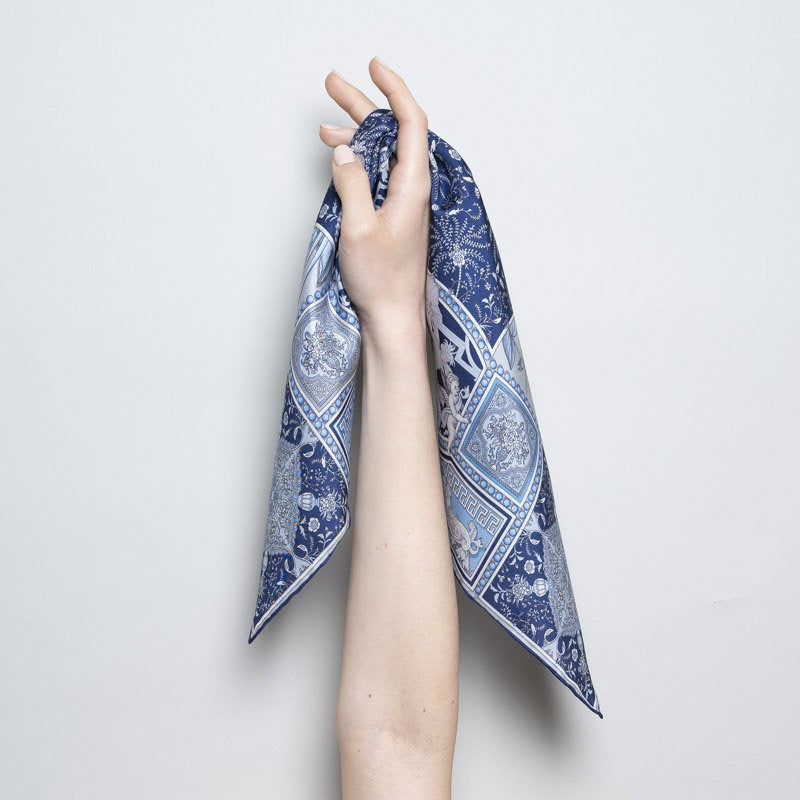 Bandana 100% Silk - Uffizi - Navy