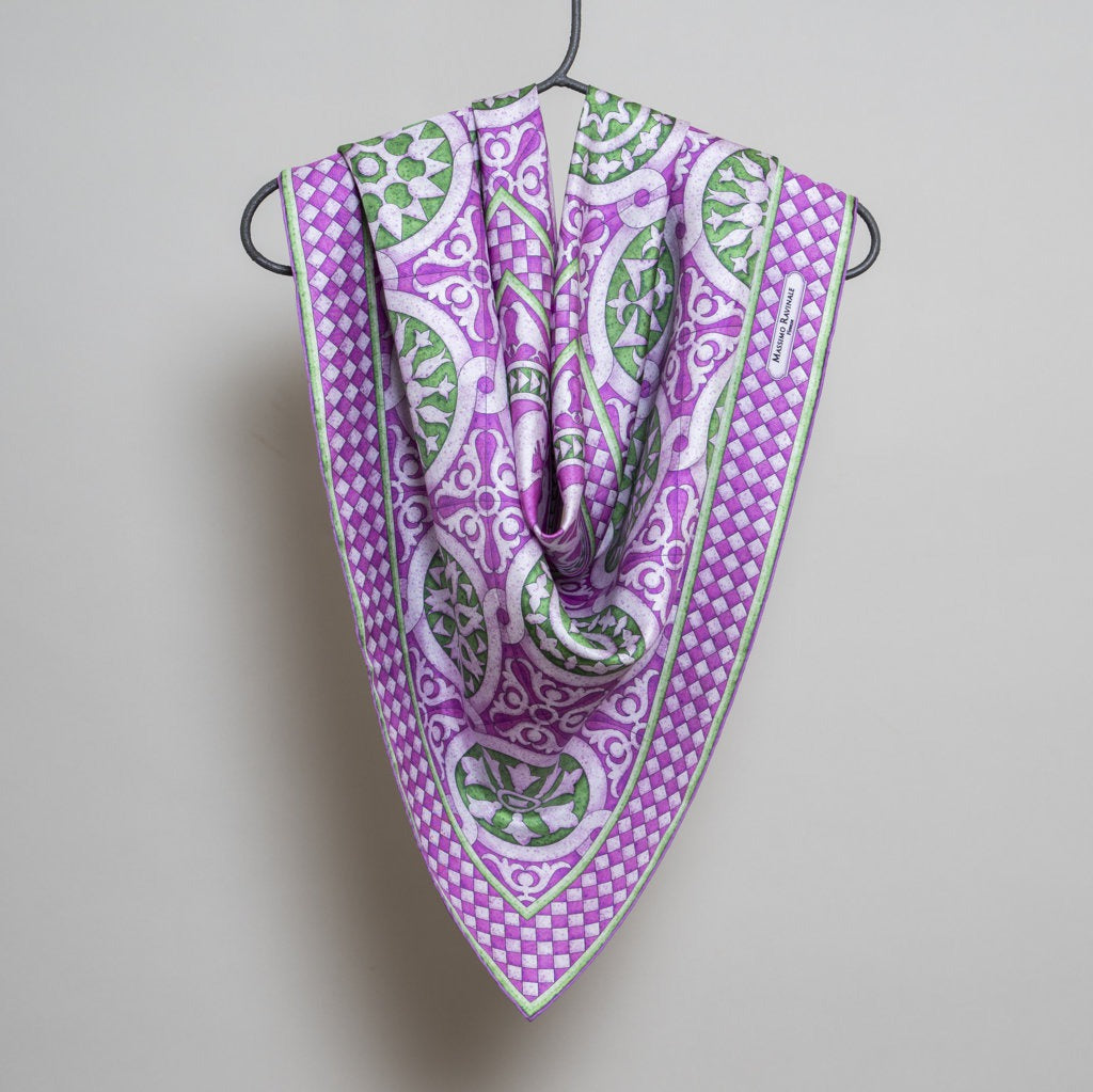 Silk Scarf – San Miniato – Fuchsia, 100x100 cm
