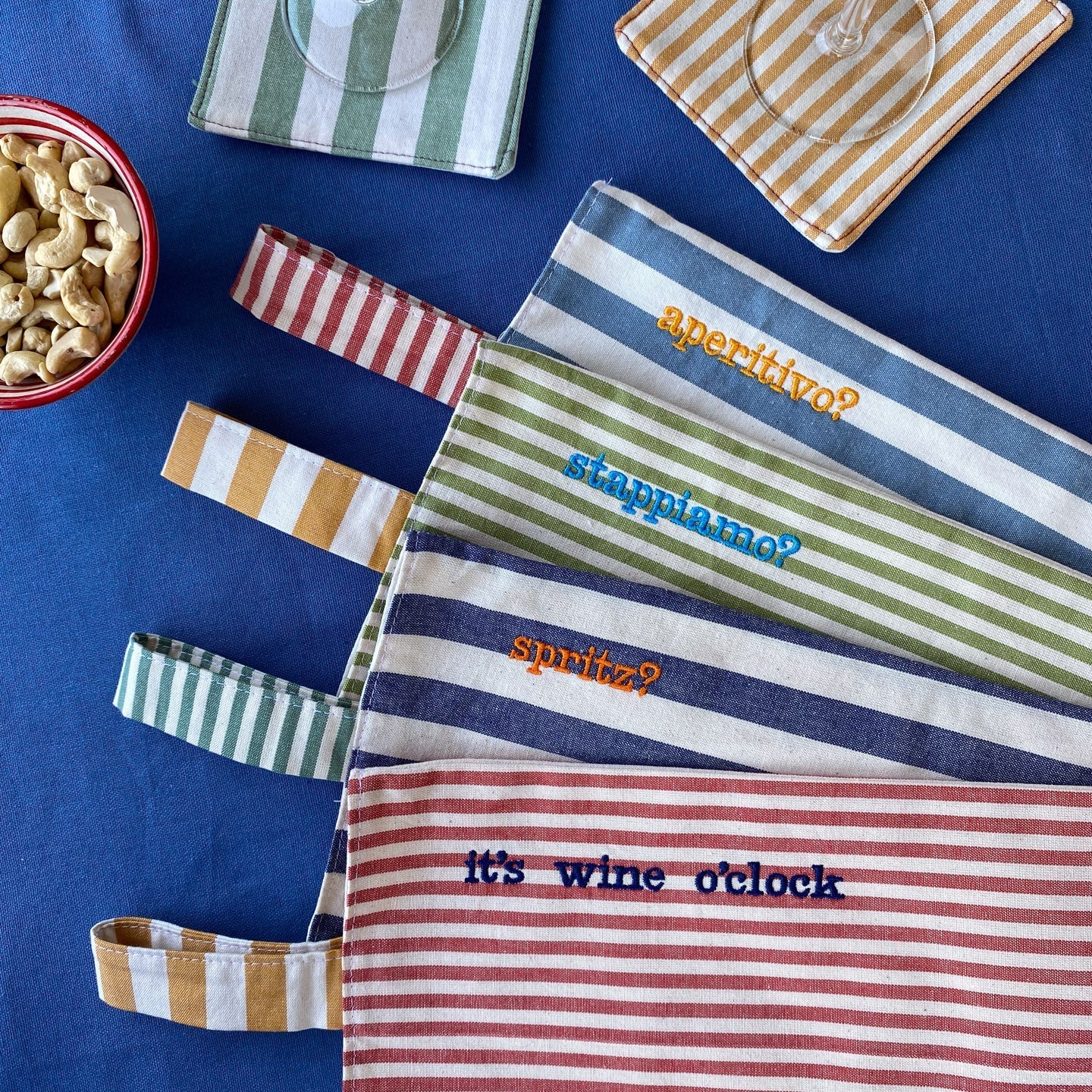 Embroidered Wine Bag