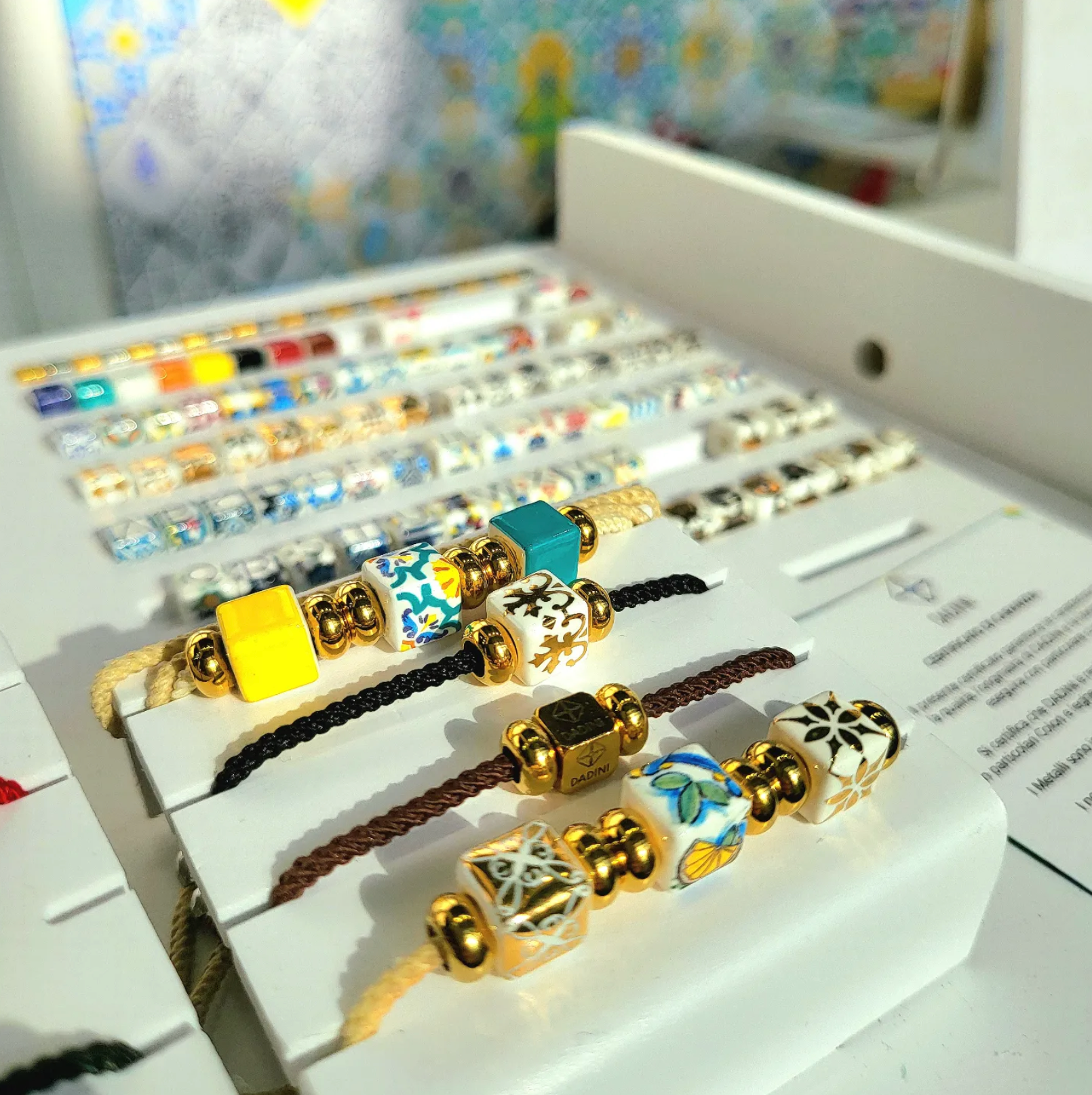 Amalfi - Siracusa Bracelet with Steel & 18k Gold-Plated Beads
