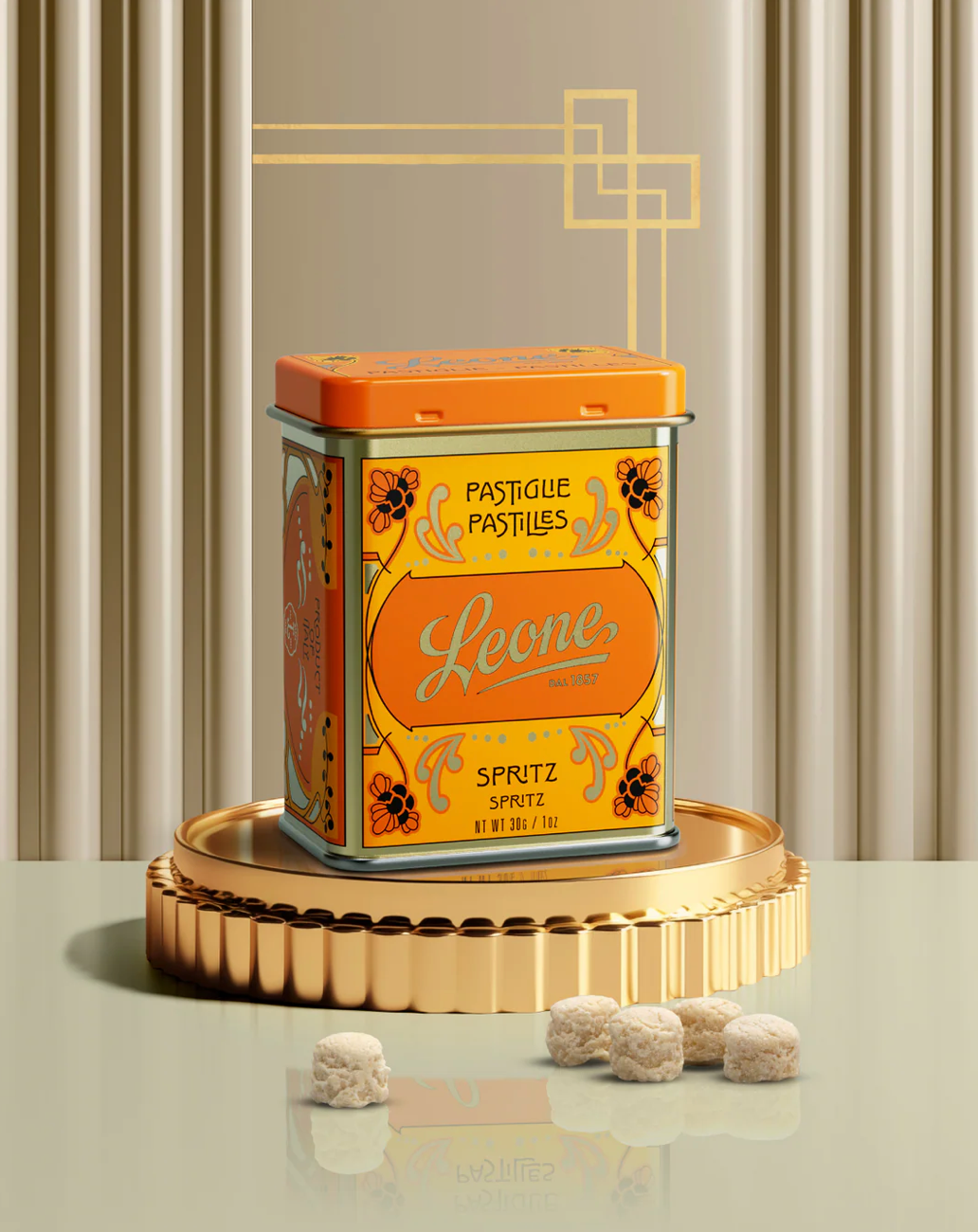 Pastels in tin box - spritz