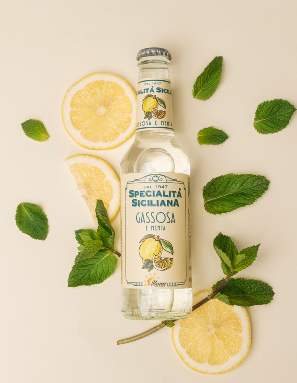 Premium Sicilian Soft Drink – Gassosa and Mint, 275 ml
