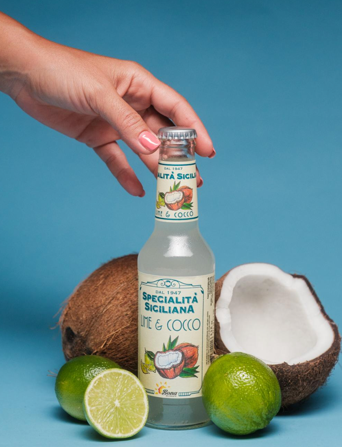 Premium Sicilian Soft Drink – Lime and Coconut, 275 ml