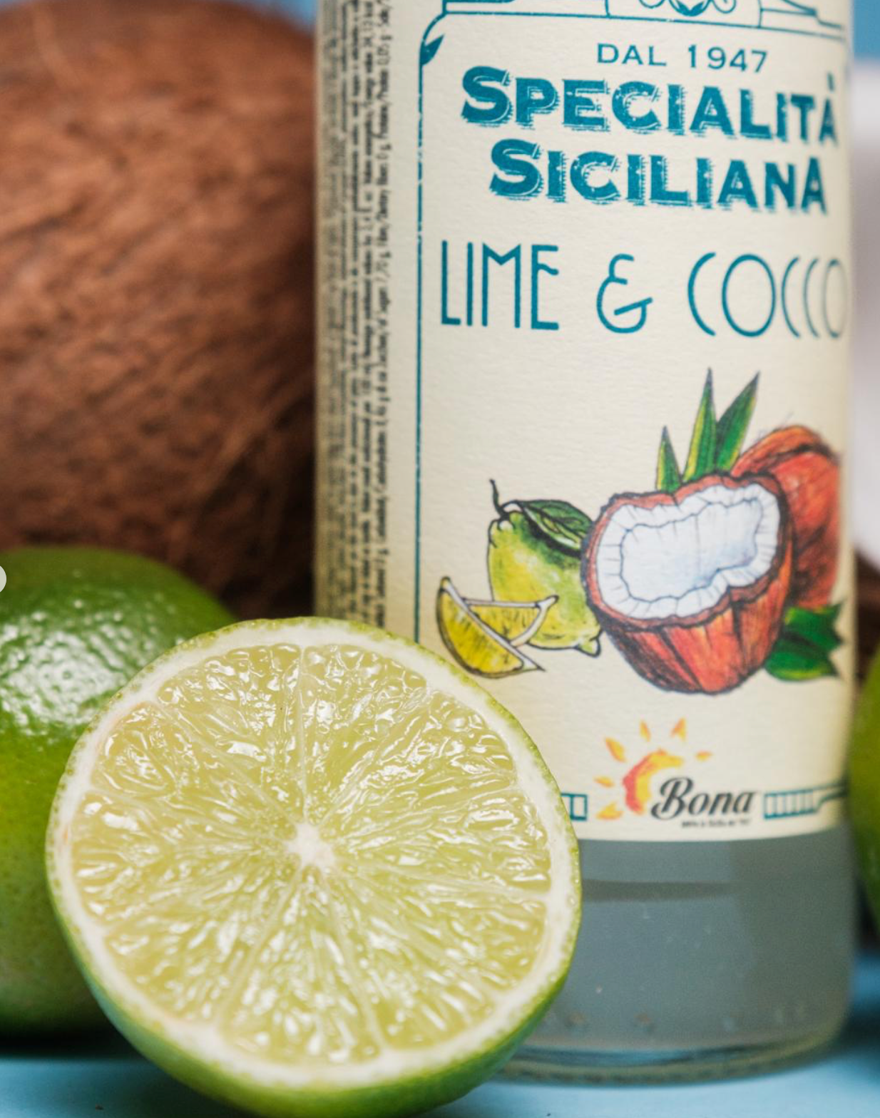 Premium Sicilian Soft Drink – Lime and Coconut, 275 ml