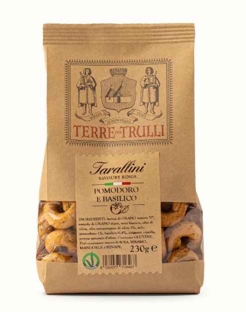 Tarallini - Savoury Rings with Tomato and Basil - 230g