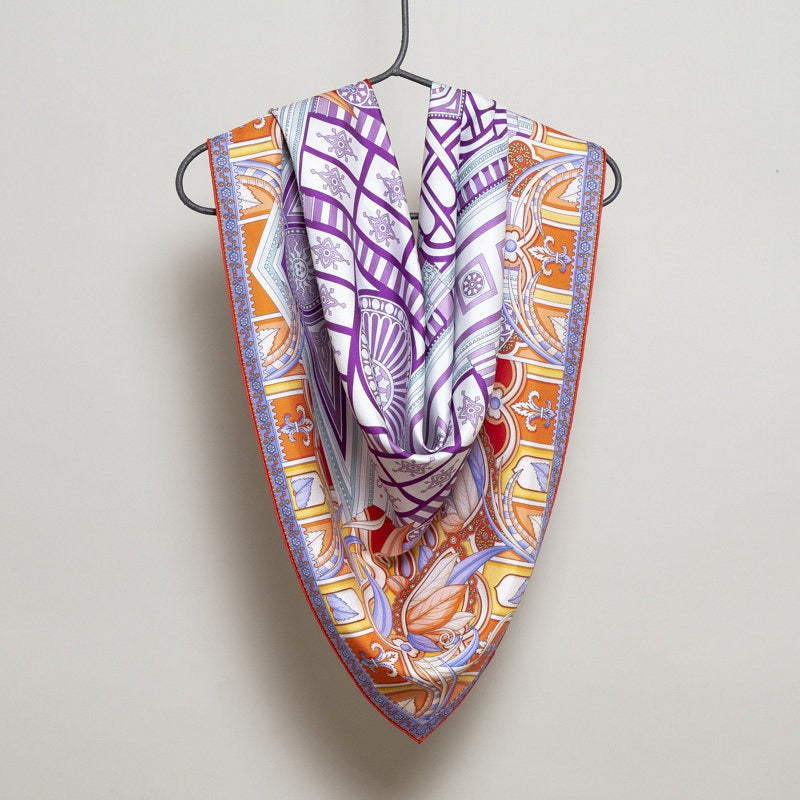 Silk Scarf – Santa Maria Novella – Red, 100x100 cm