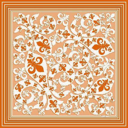 Bandana 100% Silk - Lilium - Orange