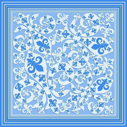 Bandana 100% Silk - Lilium - Light Blue