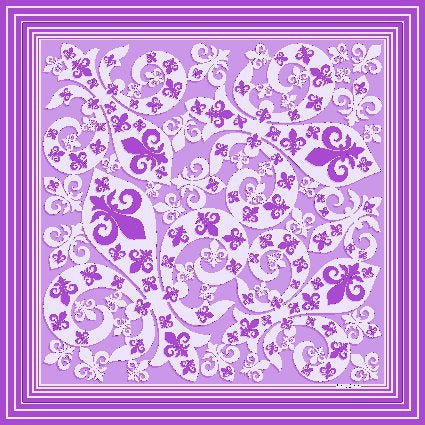 Bandana 100% Silk - Lilium - Lilac
