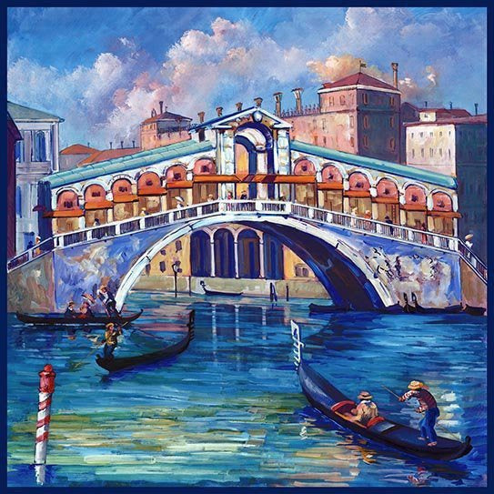 Bandana 100% Silk - Venice Rialto