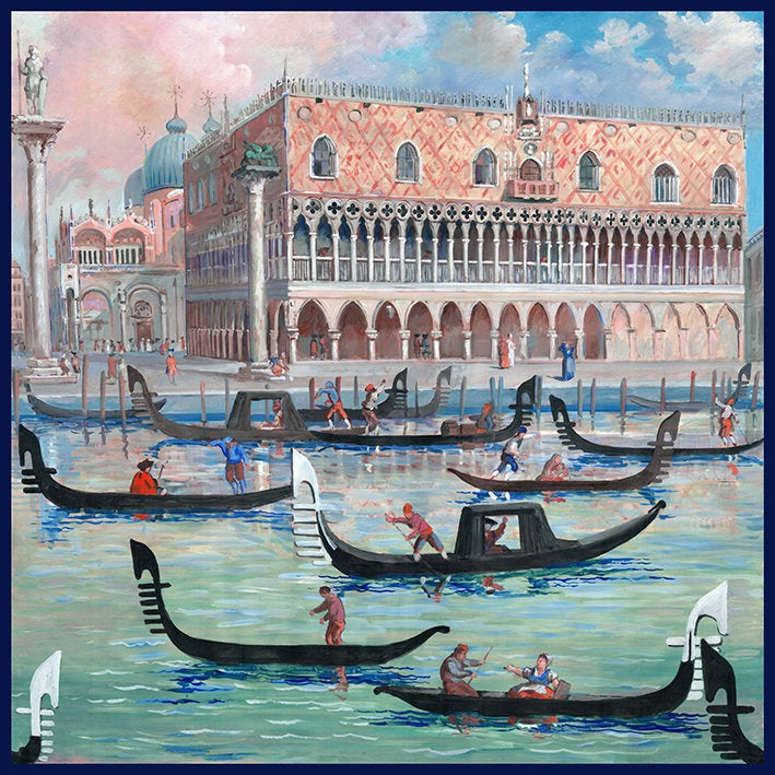 Bandana 100% Silk - Venice San Marco Canal