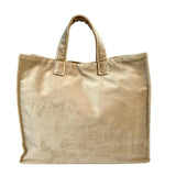 Shopper Velvet, modello Simo - Beige scuro