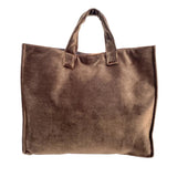 Shopper Velvet, modello Simo - Marrone