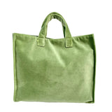 Shopper Velvet, modello Simo - Verde