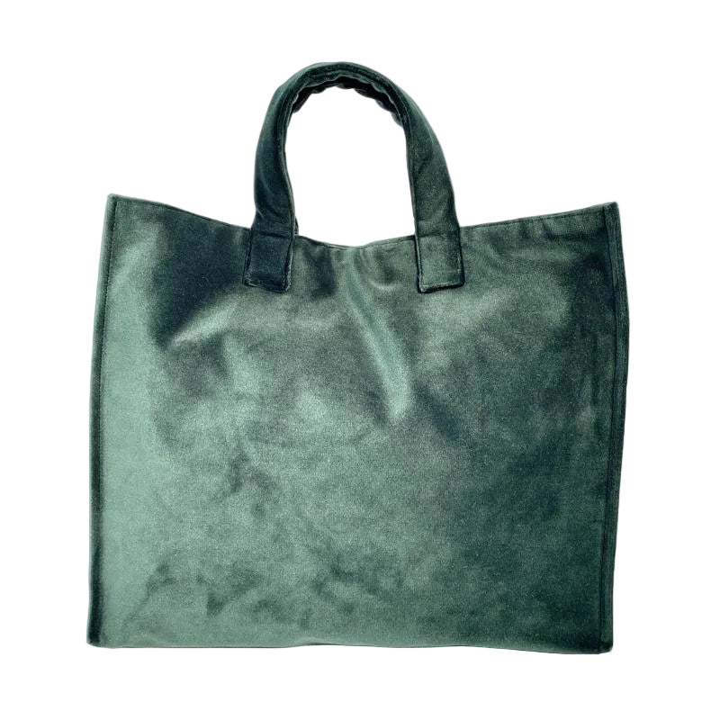 Shopper Velvet, modello Simo - Verde scuro