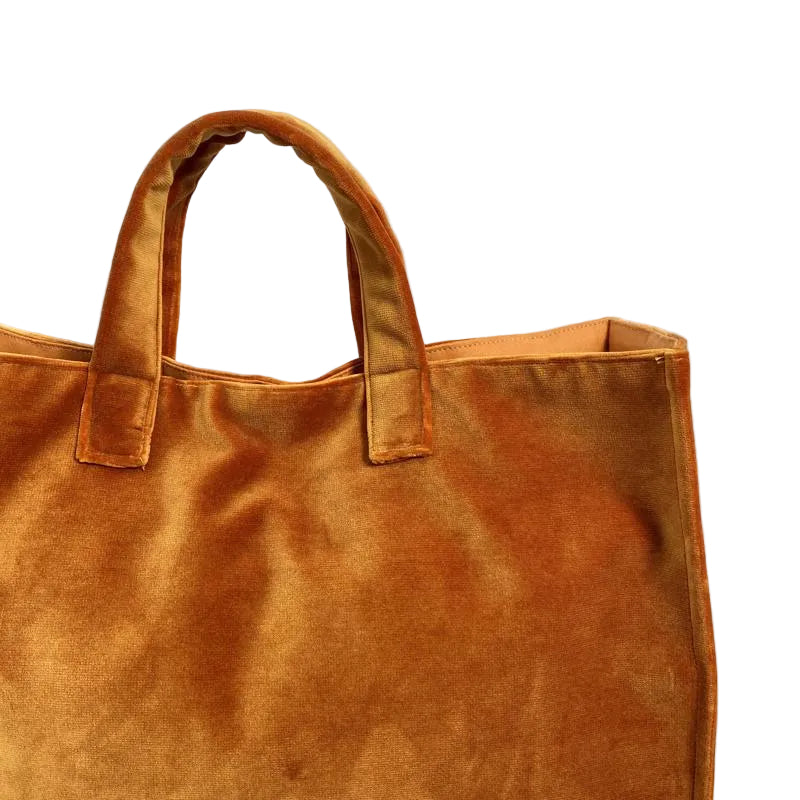 Shopper Velvet, modello Simo - Arancione scuro