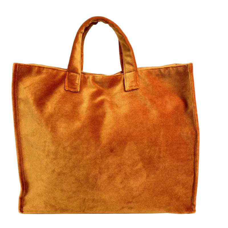 Shopper Velvet, modello Simo - Arancione scuro