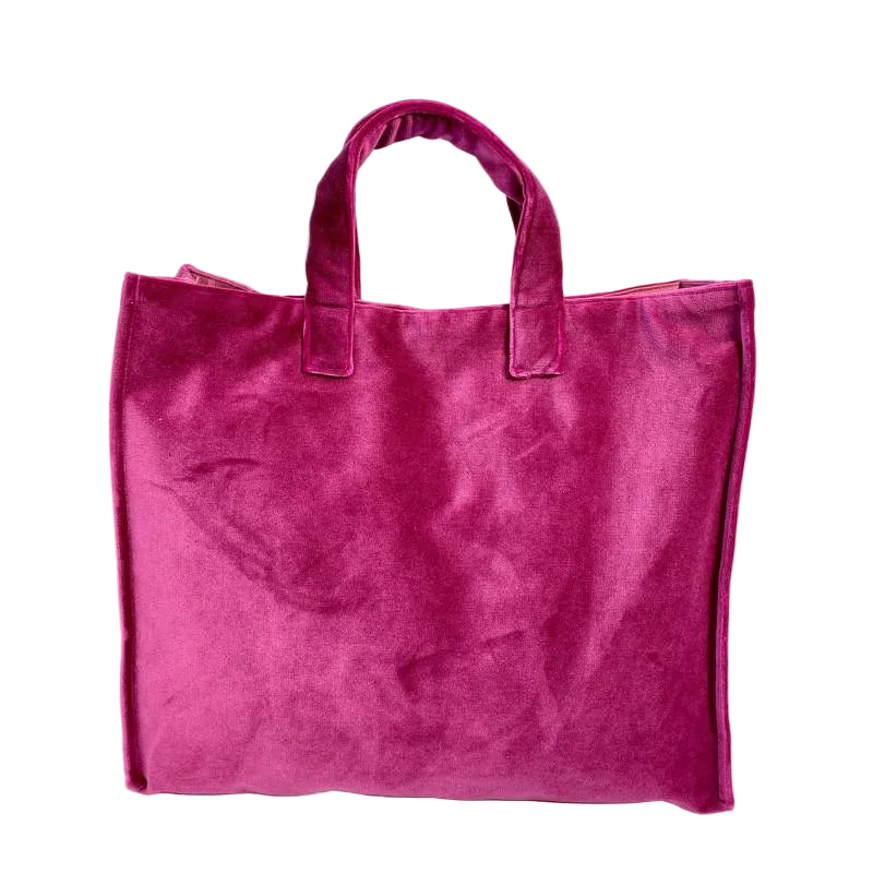 Shopper Velvet, modello Simo - Rosa
