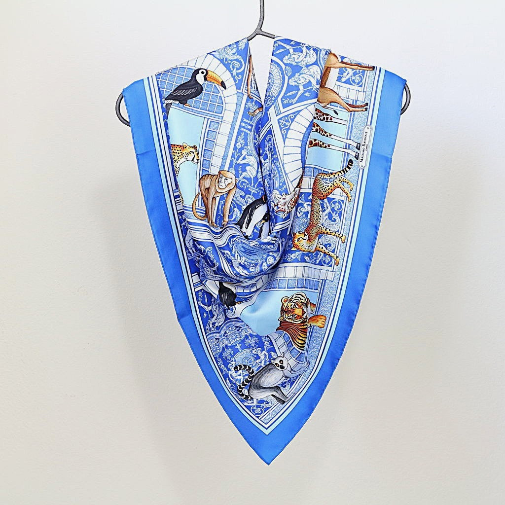 Silk Scarf – Palazzo Lovers – Royal Blue, 100x100 cm