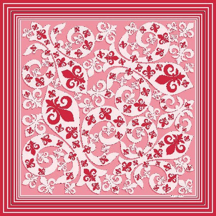 Bandana 100% Silk - Lilium - Red