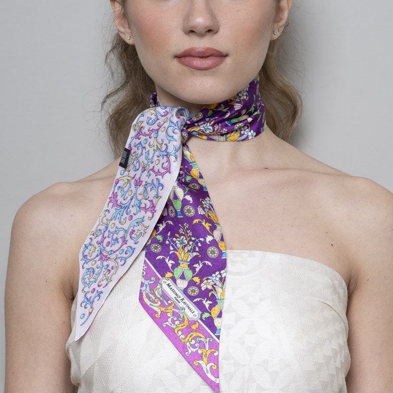 Lavalliere 100% Silk - Florentine Mosaic - Fuchsia