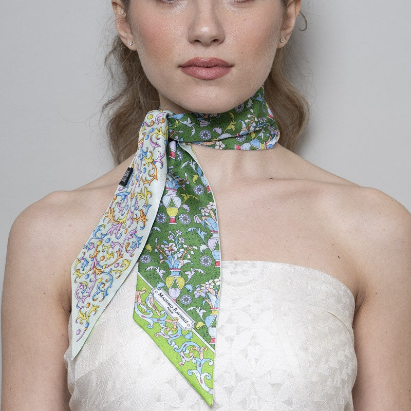 Lavalliere 100% Silk - Florentine Mosaic - Green