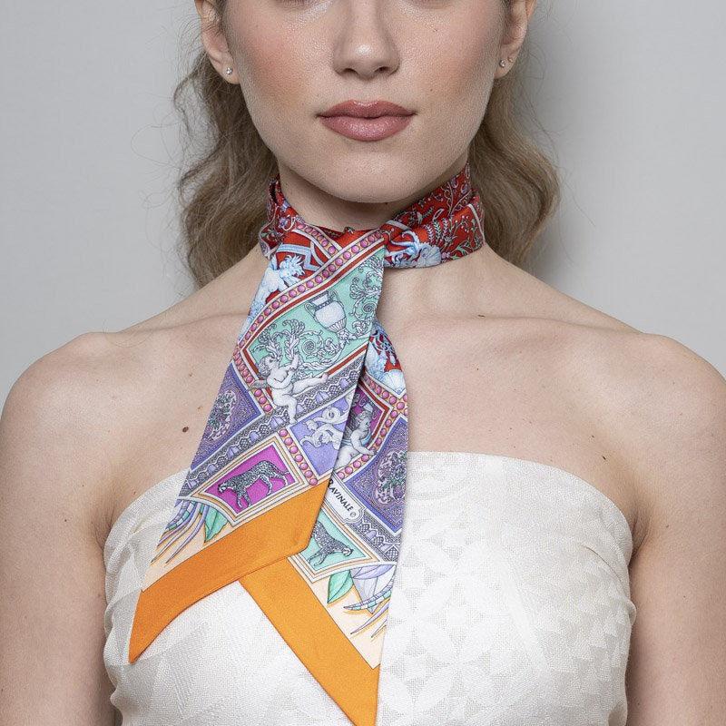 Lavalliere 100% Silk - Uffizi - Orange