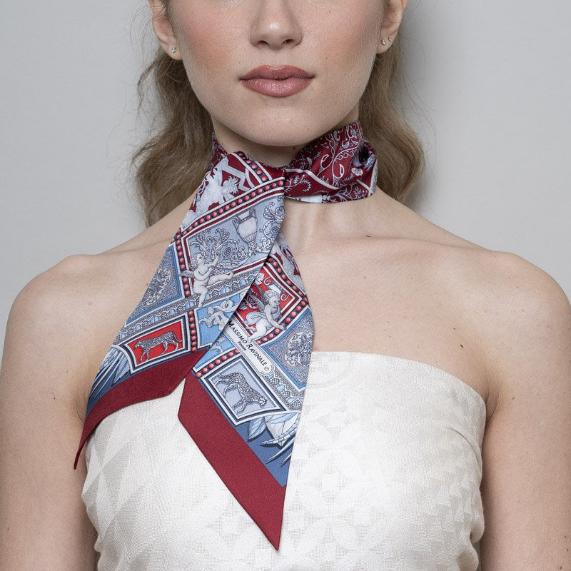 Lavalliere 100% Silk - Uffizi - Bordeaux