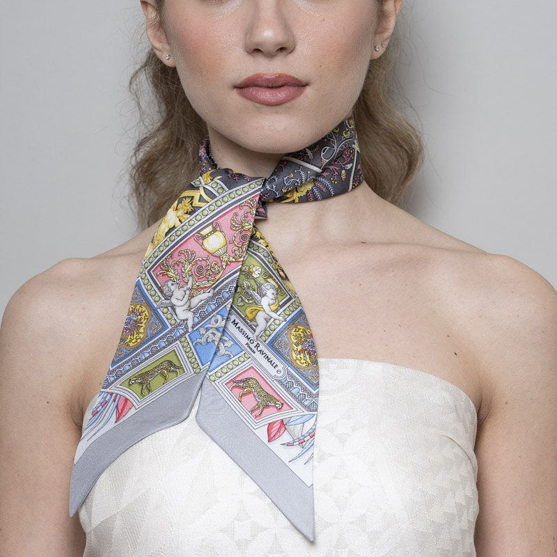 Lavalliere 100% Silk - Uffizi - Grey