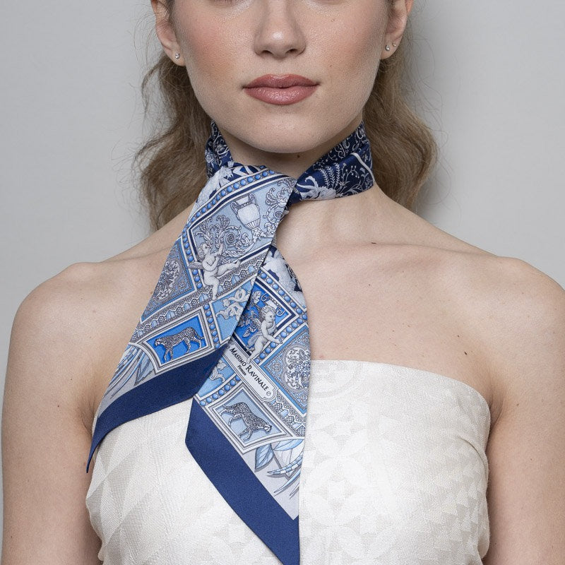 Lavalliere 100% Silk - Uffizi - Navy