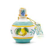 Limoncello in bottiglia di ceramica dipinta a mano, 200 ml