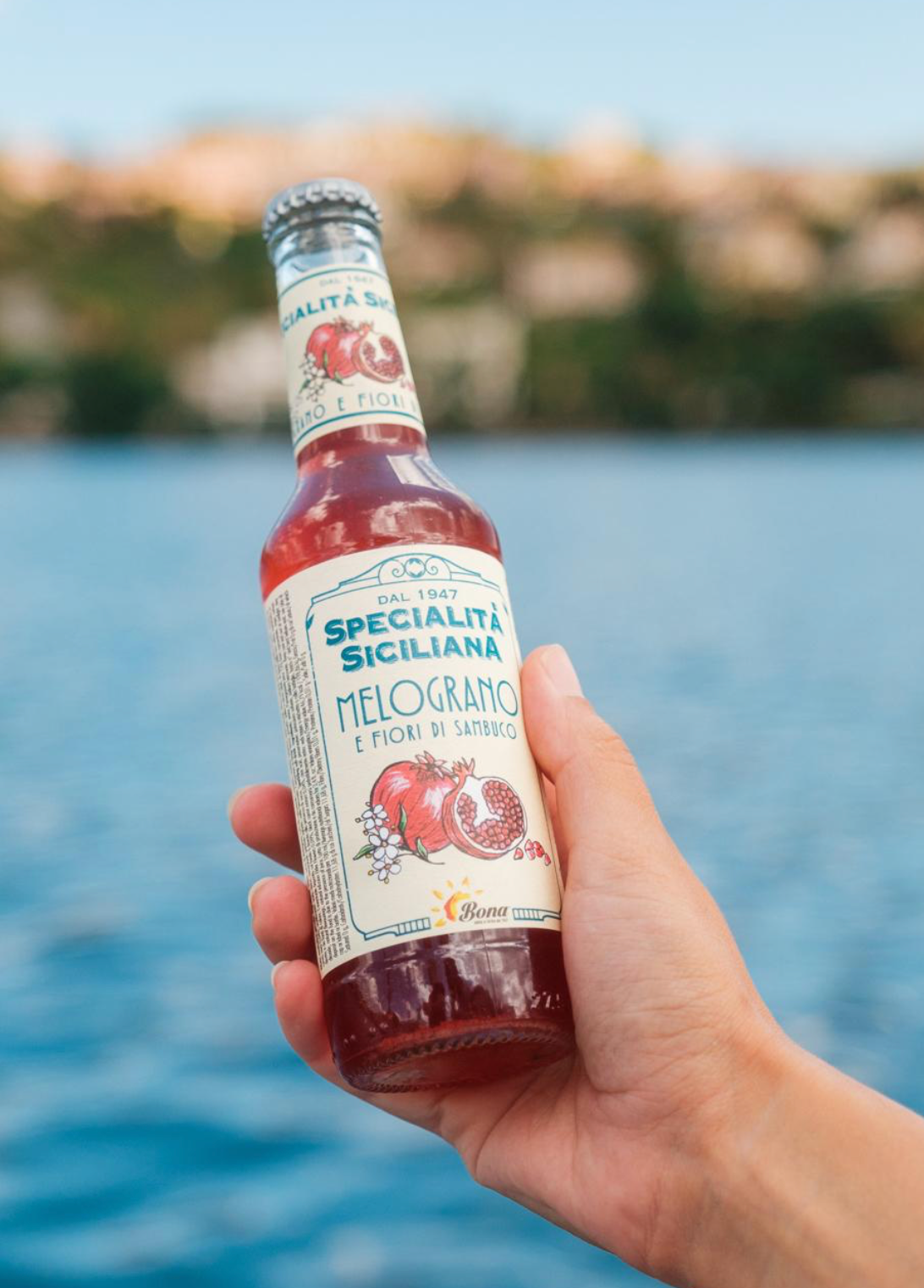 Premium Sicilian Soft Drink – Pomegranate and Elderflower, 275 ml