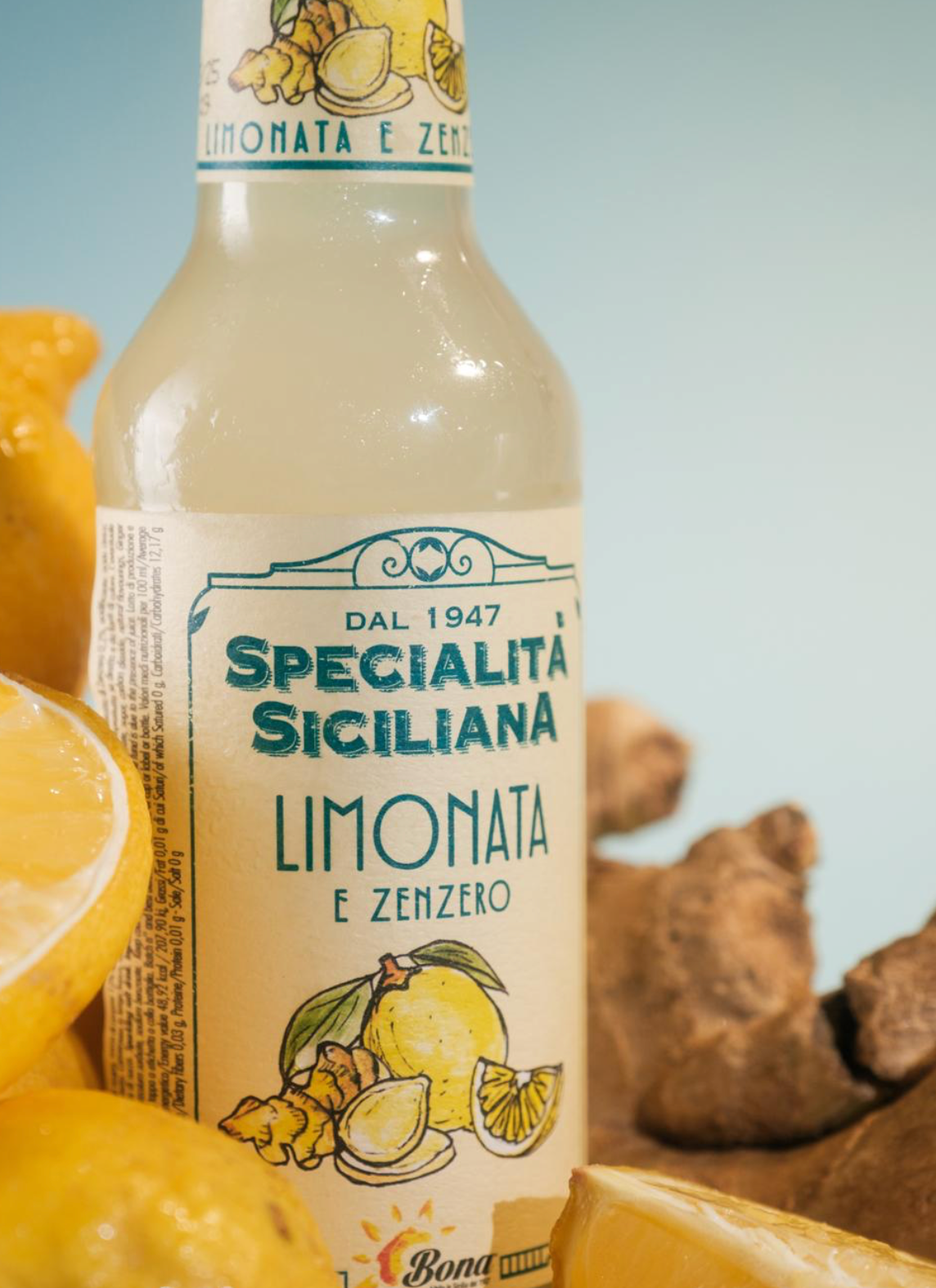 Premium Sicilian Soft Drink – Lemon and Ginger, 275 ml