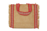 Shopper Jute, model Grecia - Red