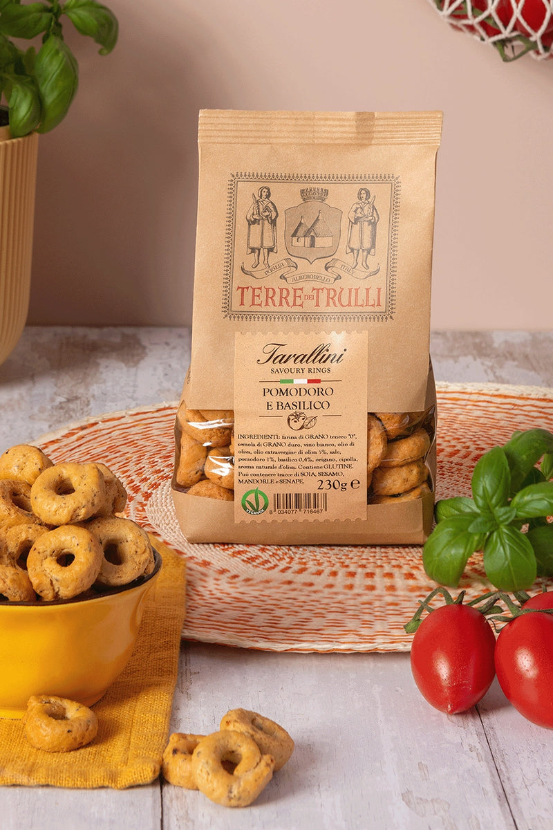 Tarallini - Savoury Rings with Tomato and Basil - 230g