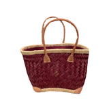 Cestini in rattan intrecciato con scritte ricamate a mano - Sage
