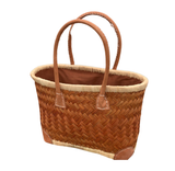 Cestini in rattan intrecciato con scritte ricamate a mano - Sage